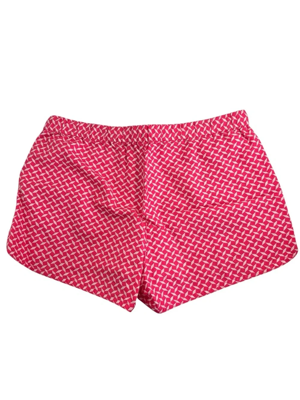 J. Crew Pink Geometric Print Linen Shorts